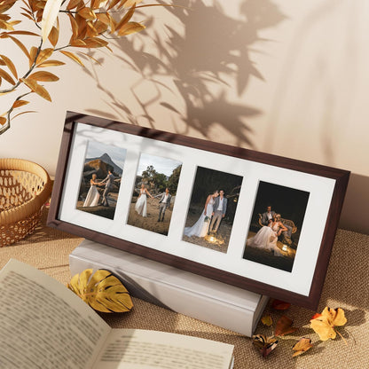 Vittanly 11x14 Collage Picture Frame, Displays 5Pcs 4x6 Pictures with Mat or 1Pcs 11x14 without Mat for Wall Mounting, Picture Frames Collage Wall Decor in Black, 1 Pack