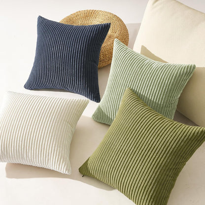 Topfinel Decorative Throw Pillow Covers Cushion Cases, Set of 4 Soft Velvet Modern Double-Sided Designs, Mix and Match for Boho Farmhouse Fall Home Decor (18x18 inch, Orange/Teal)