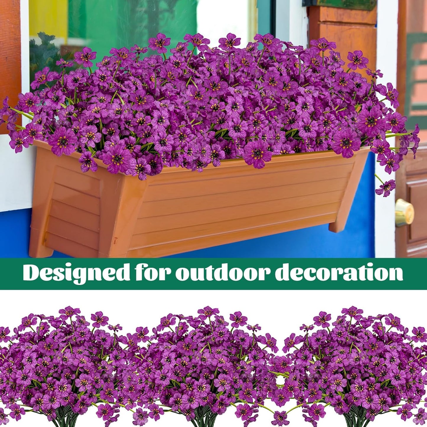 Lnoicy Artificial Greenery Plants Outdoor UV Resistant Fake Plants Boxwood Shrubs Grass,20 Bundles for Farmhouse Home Garden Office Patio Backyard Wedding and Indoor Outdoor Decoration