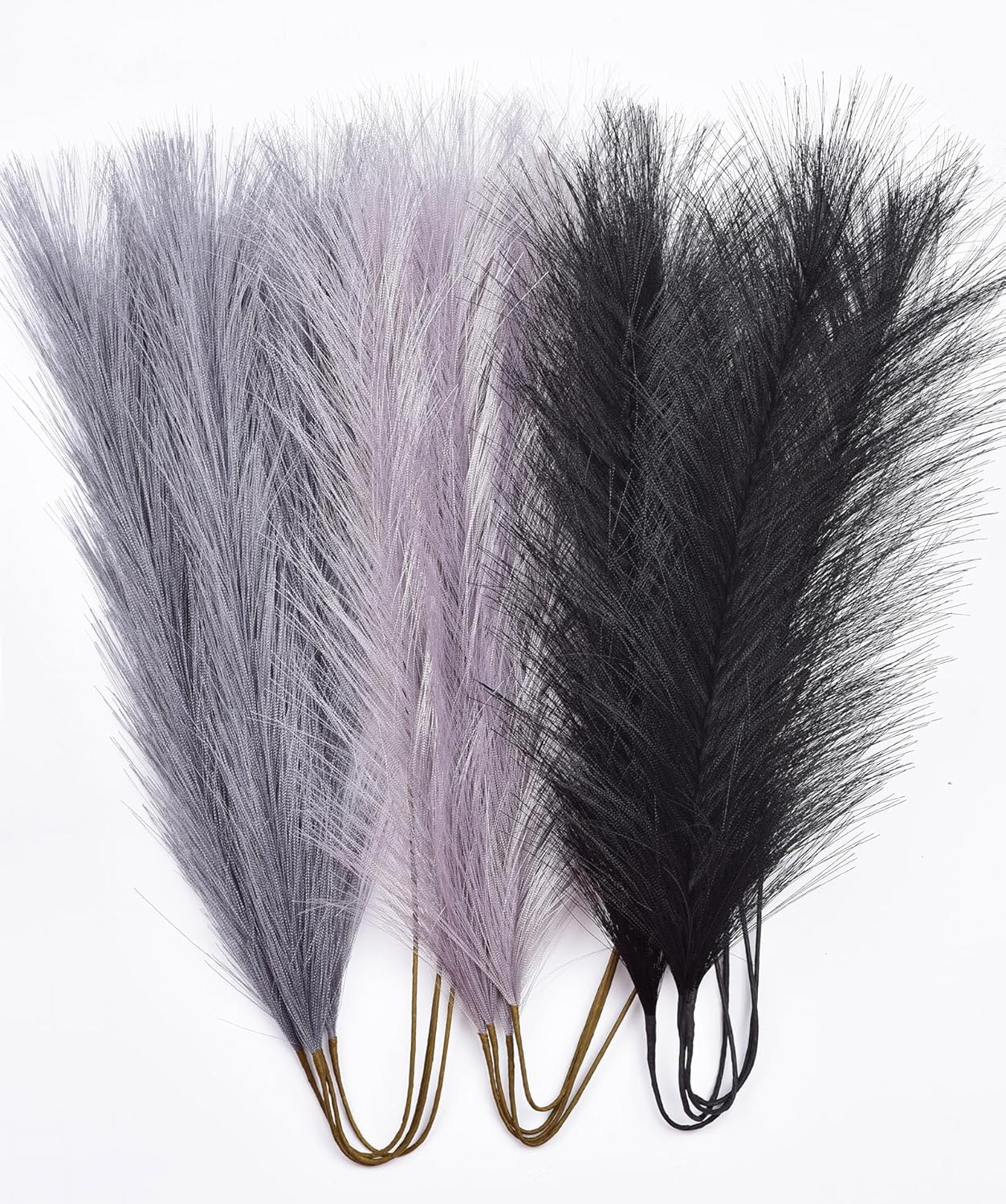 LSKYTOP Orange Pampas Grass Decor,23Inch 12pcs Faux Pampas Grass Bouquets Artificial Pampas Fake Pampas Flower for Home Living Room Bedroom Vase Decor