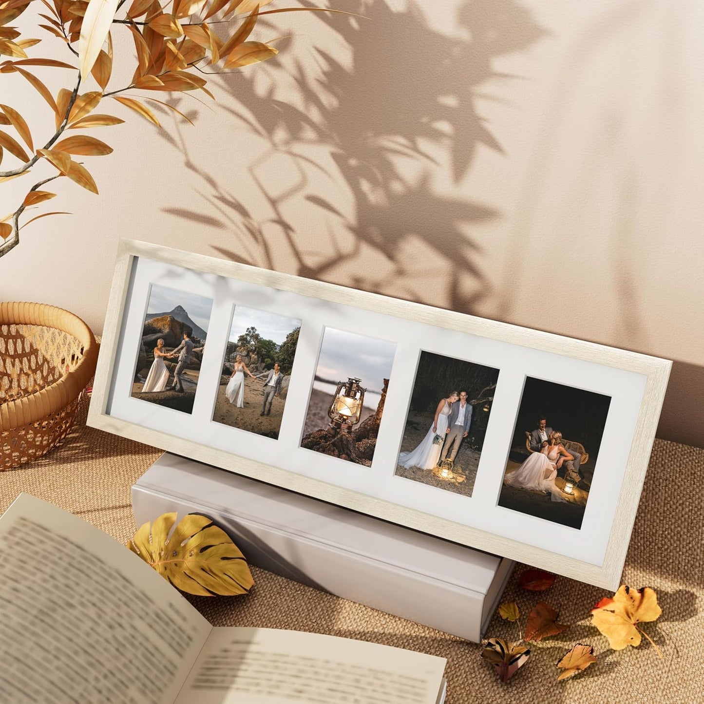 Vittanly 11x14 Collage Picture Frame, Displays 5Pcs 4x6 Pictures with Mat or 1Pcs 11x14 without Mat for Wall Mounting, Picture Frames Collage Wall Decor in Black, 1 Pack