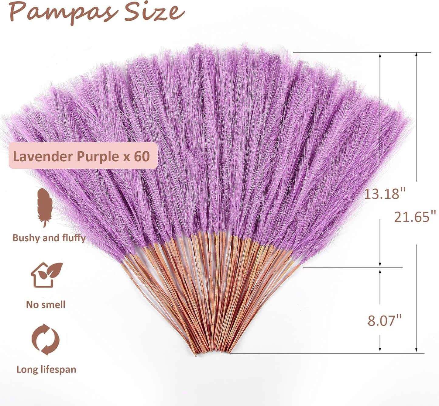 20Pcs Navy Blue Gradient and White Faux Pampas Grass Decor, 21.7"" Pompas Grass Flower Arrangement and Vase Filler for Boho Home Wedding Decoration, Black