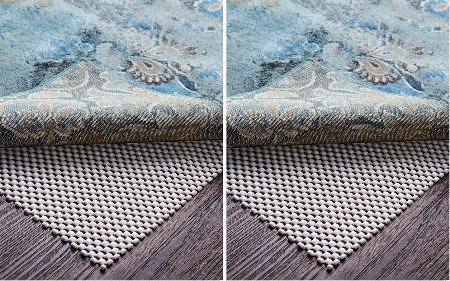Veken Non Slip Rug Pad Gripper 8 x 10 Feet Extra Thick Pads for Any Hard Surface Floors, Keep Your Rugs Safe and in Place, Under Carpet Anti Skid Mat - Colors B