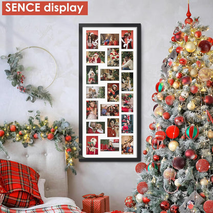DUENPY 14x26 Collage Picture Frame 4x6 Collage Picture Frame Displays Twelve 4x6 inch Photos Available Horizontal Wall Mounting Display and Vertical Black - Colors A