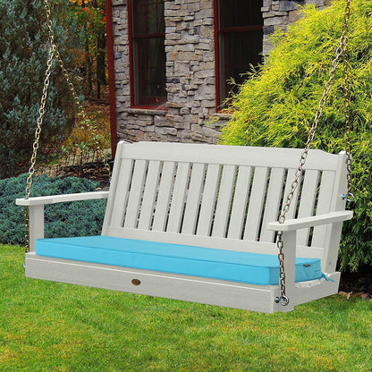 Outdoor Bench Cushions 48 x 18 Inch Thick Waterproof Porch Swing Cushions with Tie Patio Furniture Chair Cushion Bench Pad 5 Year Color Fastness Backyard Seat Pads Navy