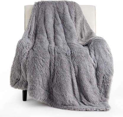 Bedsure GentleSoft Fluffy Fuzzy Faux Fur Throw Blanket for Couch, Soft Sherpa Fleece Cozy Gifts for Women, Plush Bed Blanket Room Decor for Men, Thick Warm Minky Teen Gifts Winter Bedding