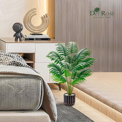 Der Rose 28'' Fake Plants Tall Artificial Monstera Faux Plants Indoor Outdoor Tree for Living Room Home House Decor