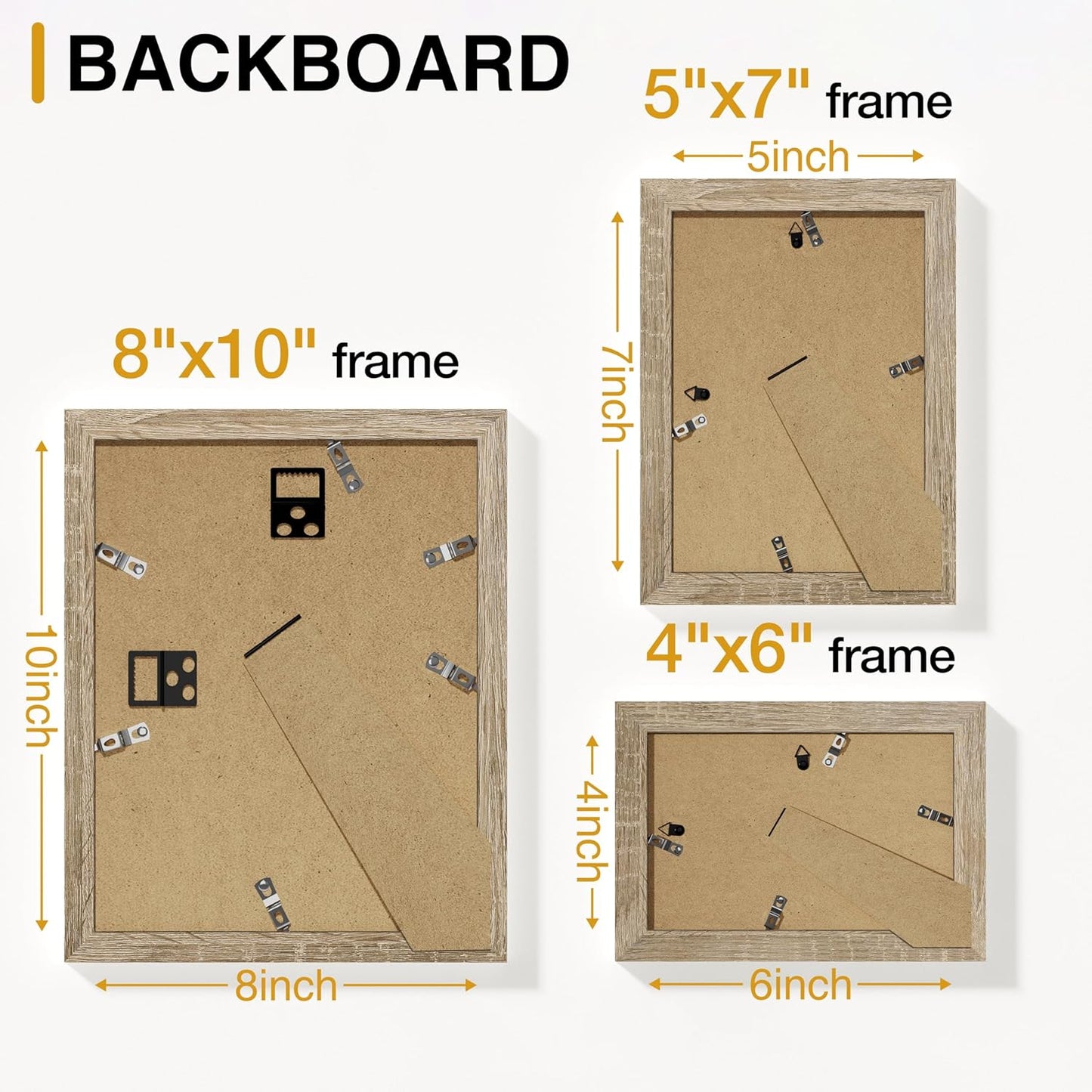 Vittanly 15 Pack Picture Frames Collage Wall Decor for Mounting or Tabletop Display, Gallery Frame Set for Family, Multi Sizes Including 3pcs 8x10, 6pcs 5x7, 6pcs 4x6, Black