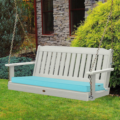 Outdoor Bench Cushions 48 x 18 Inch Thick Waterproof Porch Swing Cushions with Tie Patio Furniture Chair Cushion Bench Pad 5 Year Color Fastness Backyard Seat Pads Navy