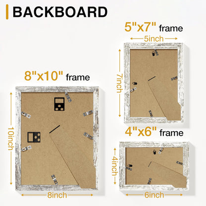 Vittanly 15 Pack Picture Frames Collage Wall Decor for Mounting or Tabletop Display, Gallery Frame Set for Family, Multi Sizes Including 3pcs 8x10, 6pcs 5x7, 6pcs 4x6, Black
