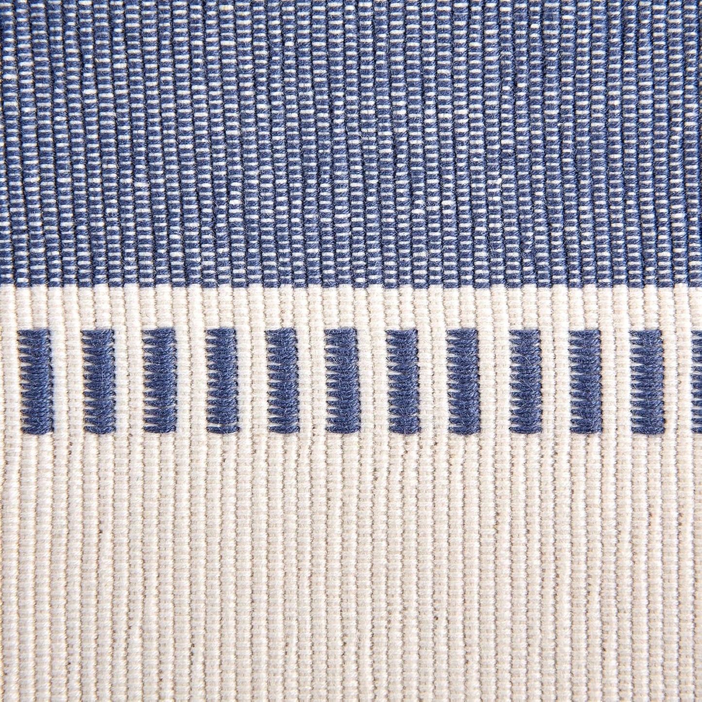 DII Dobby Stripe Woven Table Runner, 13x72-inch, French Blue