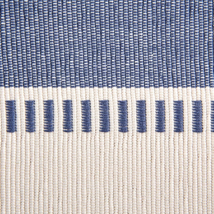 DII Dobby Stripe Woven Table Runner, 13x72-inch, French Blue