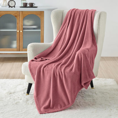 Bedsure GentleSoft Fleece Throw Blanket for Couch Grey - Lightweight Plush Fuzzy Cozy Soft Blankets and Throws for Sofa, Couch, Travel, Camping, 50x60 inches - Colors B