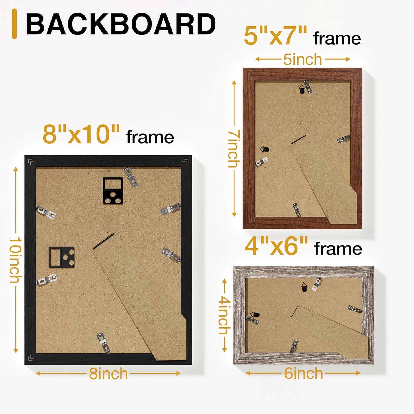 Vittanly 15 Pack Picture Frames Collage Wall Decor for Mounting or Tabletop Display, Gallery Frame Set for Family, Multi Sizes Including 3pcs 8x10, 6pcs 5x7, 6pcs 4x6, Black