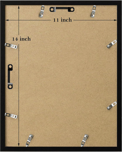 eletecpro 12x12 Picture Frames Set of 9 with Clear Acrylic Cover, Display 8x8 Photos with Mat or 12x12 Without, Classic and Sturdy Square Collage Gallery Wall Decor, Easy Wall Mount, Black