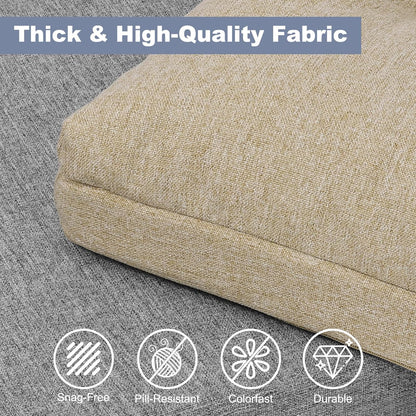 baibu 40 Inch Dual-Layer Patent Design Memory Foam Bench Cushion, Non-Slip Indoor Bench Cushion Standard Size Foam Pad with Machine Washable Cover (Dark Grey, 40x16x3in)