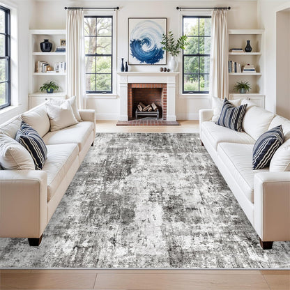 2x3 Washable Non-Slip Area Rug - Soft Low Pile Throw Rug for Kitchen Entryway Bedroom - Modern Indoor Door Mat with Rubber Backing (Beige Grey) - Colors B