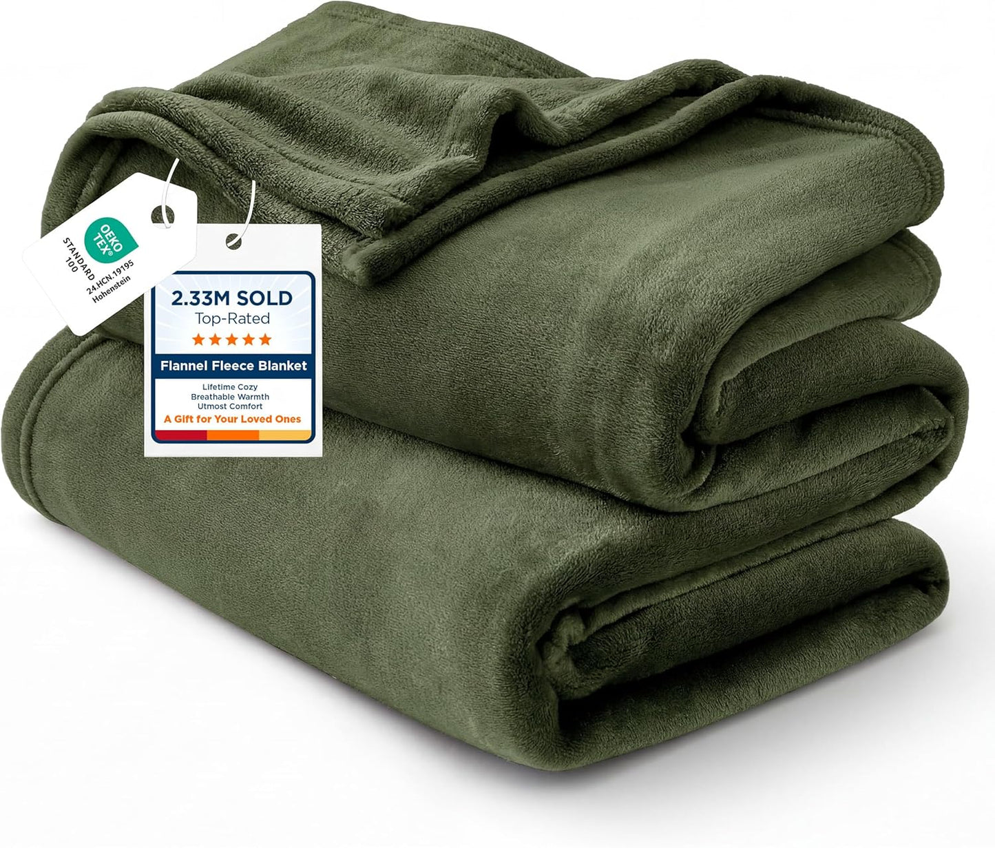 Bedsure GentleSoft Fleece Throw Blanket for Couch Grey - Lightweight Plush Fuzzy Cozy Soft Blankets and Throws for Sofa, Couch, Travel, Camping, 50x60 inches - Colors A