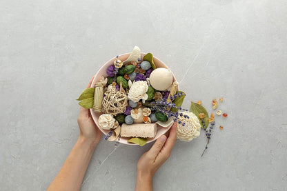 ANDALUCA Secrets of Spring Scented Potpourri | Made in California | Large 20 oz Bag + Fragrance Vial | Notes of Citron, Jasmine and Soft Woods | Floral Spring Home Fragrance