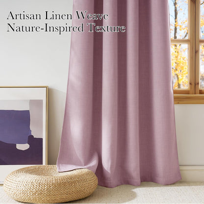 NICETOWN Halloween Pitch Black Solid Thermal Insulated Grommet Blackout Curtains/Drapes for Bedroom Window (2 Panels, 42 inches Wide by 63 inches Long, Black) - Colors B