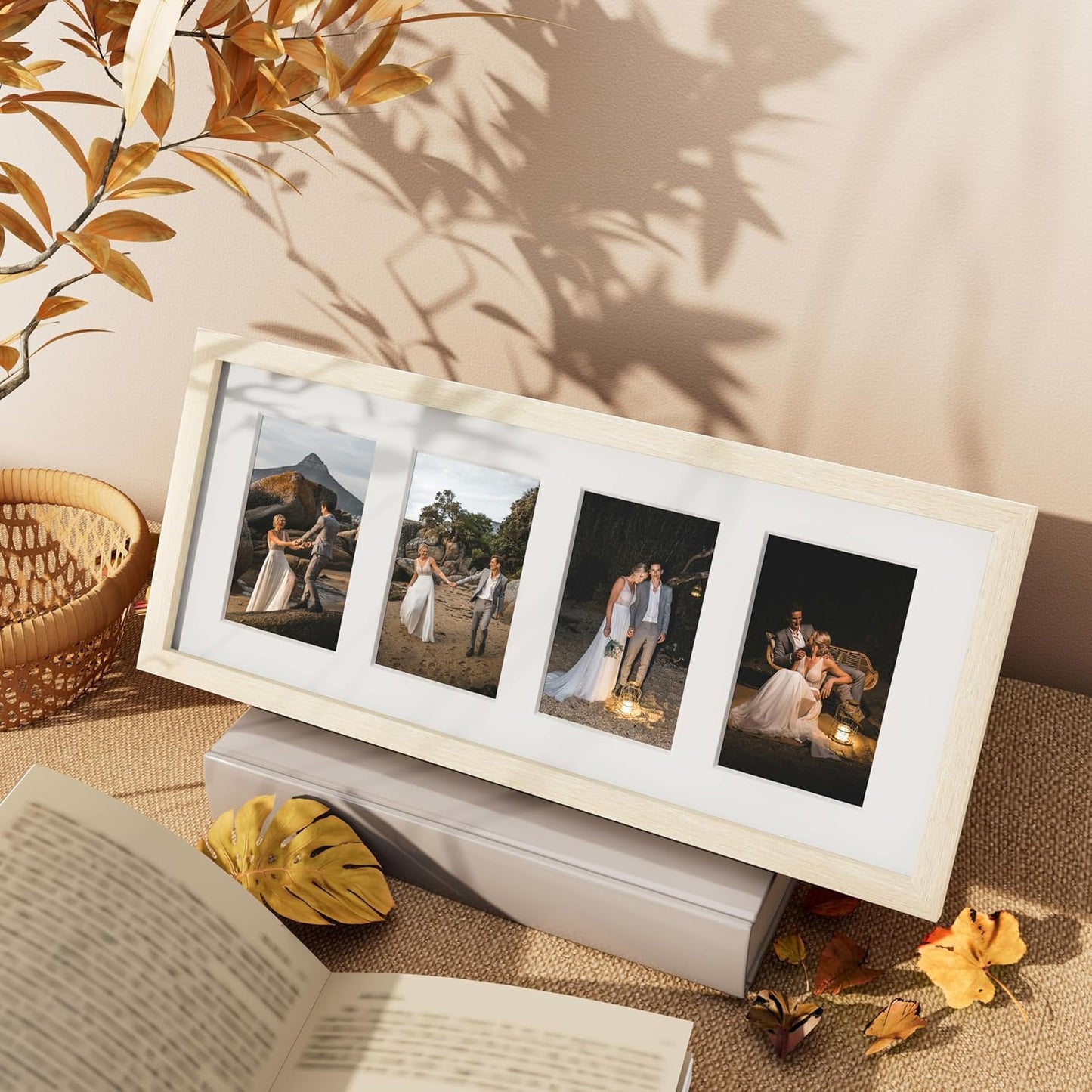 Vittanly 11x14 Collage Picture Frame, Displays 5Pcs 4x6 Pictures with Mat or 1Pcs 11x14 without Mat for Wall Mounting, Picture Frames Collage Wall Decor in Black, 1 Pack