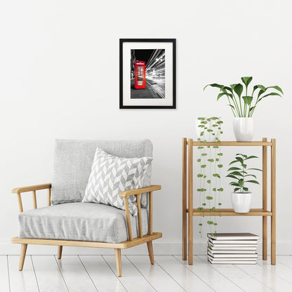 Americanflat 8x10 Picture Frame with Shatter-Resistant Glass - Use as 5x7 Frame with Mat or Display 8x10 Photo Without Mat - Signature Collection - Picture Frames for Tabletop and Wall Display - Black