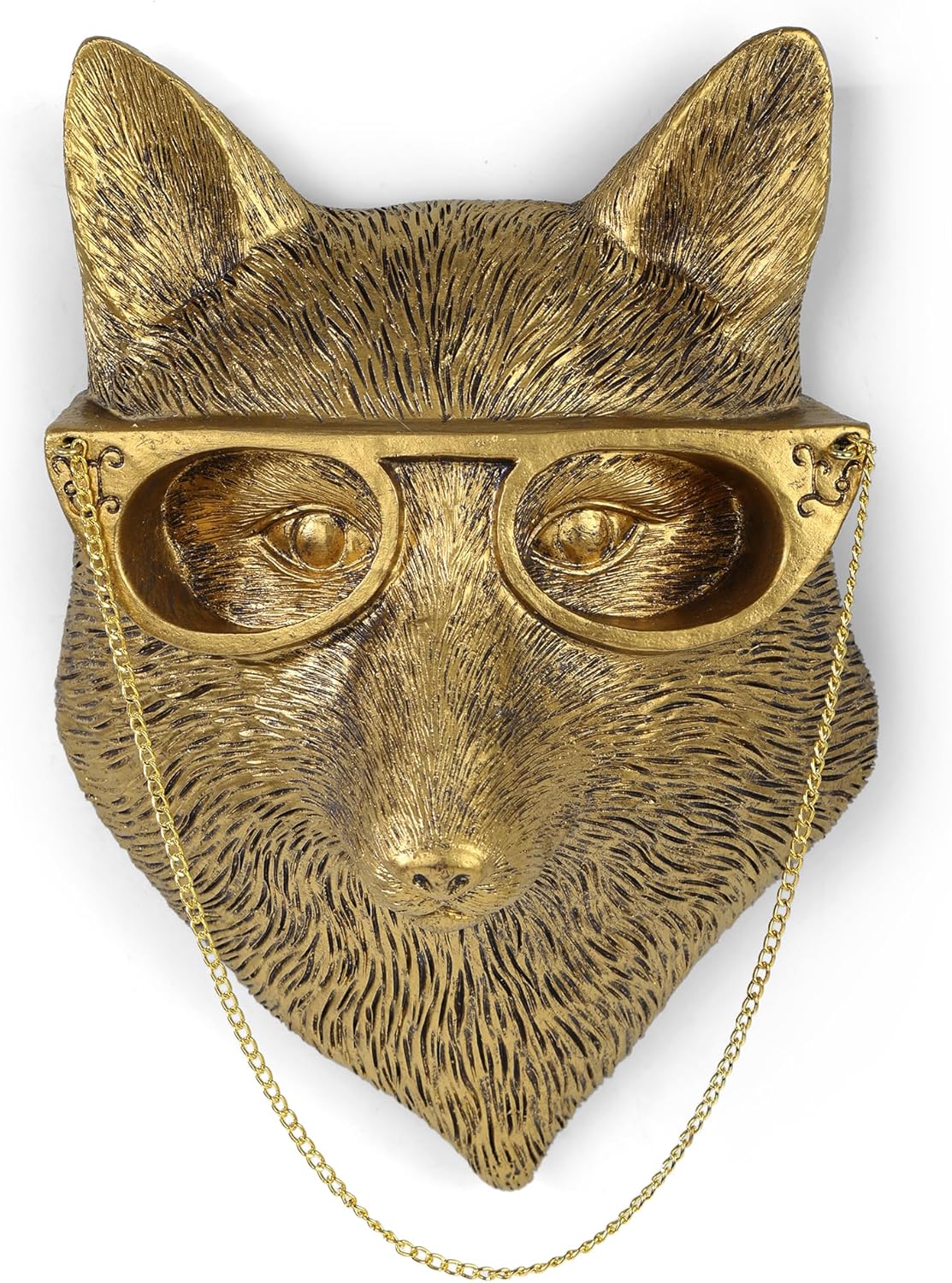 UITWMKTG 5 Pack Animal Head Wall Decor Gold Wall Sculpture Home Decor for Office Bedroom Modern Decor for Men Women