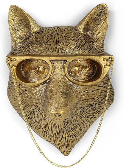 UITWMKTG 5 Pack Animal Head Wall Decor Gold Wall Sculpture Home Decor for Office Bedroom Modern Decor for Men Women