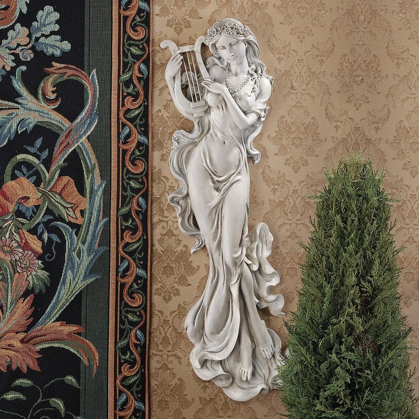 Design Toscano Musical Muse Wall Sculpture, Single