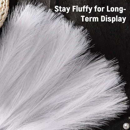 30pcs Pampas Grass Decor,21" Artificial Pompous Grass Bulk,Small Vase Filler Pompas Grass for Home Wedding Living Room Wall Party Decoration (Beige,Light Brown, 21 Inch 30 Pcs)