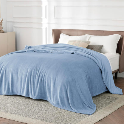 Bedsure GentleSoft Fleece Throw Blanket for Couch Grey - Lightweight Plush Fuzzy Cozy Soft Blankets and Throws for Sofa, Couch, Travel, Camping, 50x60 inches - Colors B