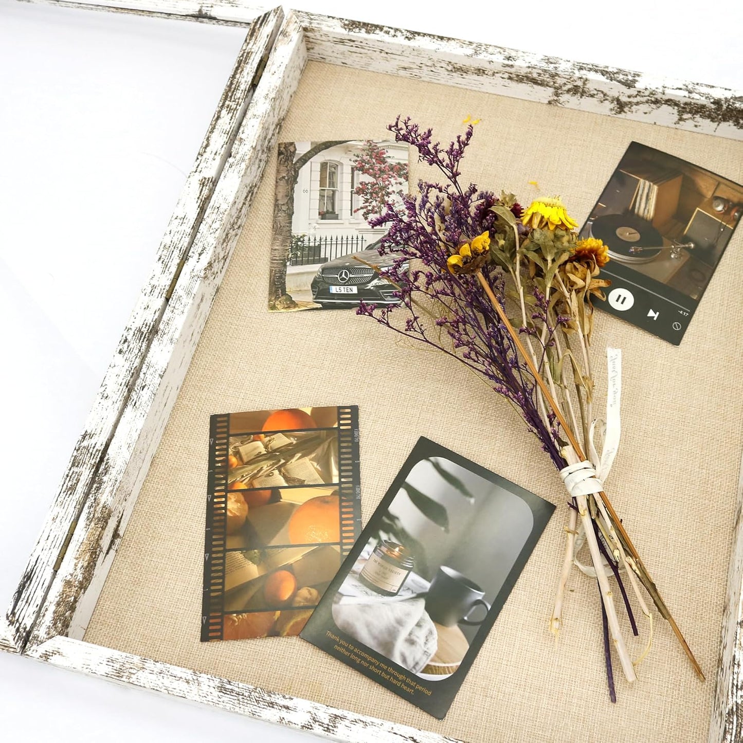 GraduatePro Shadow Box Frame 11x14 Display Case with Linen Back, Real Glass Window Door with Hinge, Picture Frame Wedding Bouquet Memorabilia Medals Photos Memory Box for Keepsakes, Carbonized Black