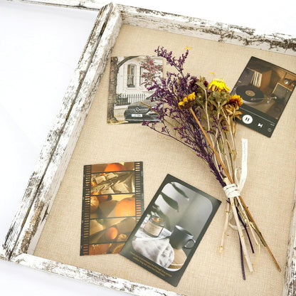GraduatePro Shadow Box Frame 11x14 Display Case with Linen Back, Real Glass Window Door with Hinge, Picture Frame Wedding Bouquet Memorabilia Medals Photos Memory Box for Keepsakes, Carbonized Black