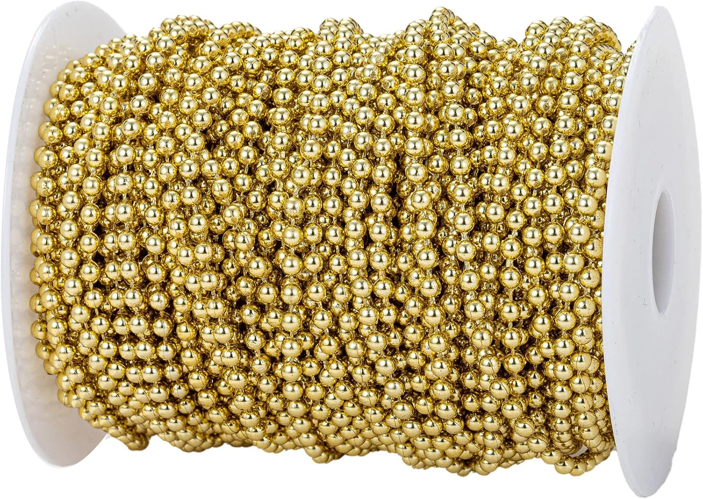 3mm Millet Beads Crafts Faux Pearl Beads Garland Pearl Bead Roll Strand of Pearls to Decorate Floral Centerpieces Wedding Party Favor Christmas Tree(33 Feet Ivory)