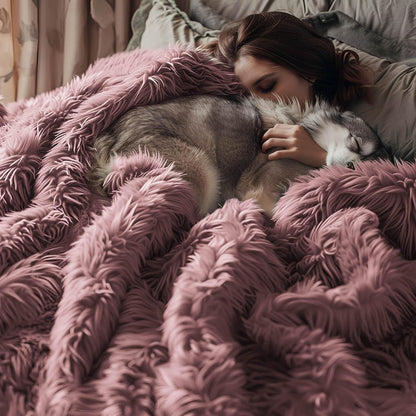 Bedsure GentleSoft Fluffy Fuzzy Faux Fur Throw Blanket for Couch, Soft Sherpa Fleece Cozy Gifts for Women, Plush Bed Blanket Room Decor for Men, Thick Warm Minky Teen Gifts Winter Bedding