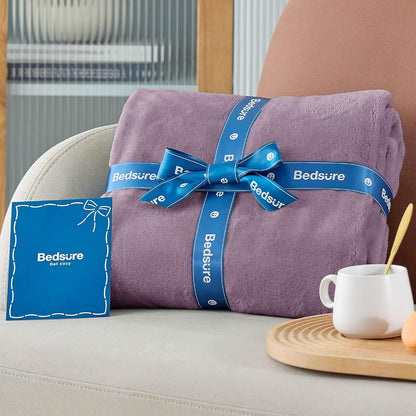Bedsure GentleSoft Fleece Throw Blanket for Couch Grey - Lightweight Plush Fuzzy Cozy Soft Blankets and Throws for Sofa, Couch, Travel, Camping, 50x60 inches - Colors A