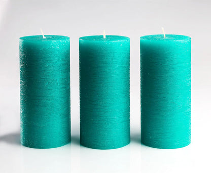 Melt Candle Pillar Candles, 3 Pack - Unscented Candles for Home, Church, Weddings, & More - 3" x 4", Ivory