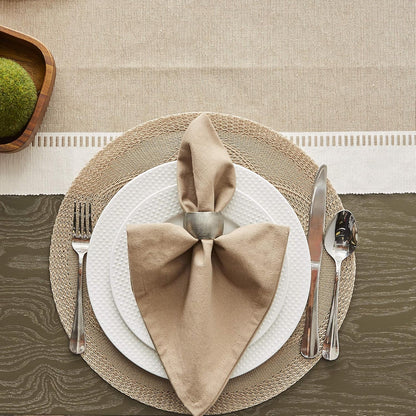 DII Dobby Stripe Woven Table Runner, 13x72-inch, French Blue