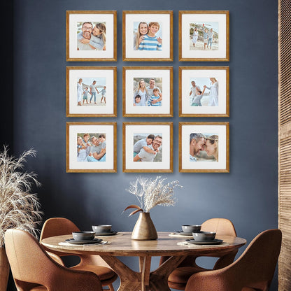 Sheffield Home 9 Piece Gallery Wall Frame Set, 11x14 in. matted to 8x10 in. (Matte Black)