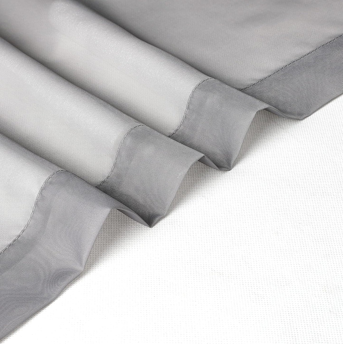 Chyhomenyc Sheer White Valances for Windows 2 Pack, Small Window Curtains for Living Room Bathroom Cafe Laundry Basement, Modern Top Dual Rod Pocket Voile Curtain, 42W x 14L inches, White - Colors C