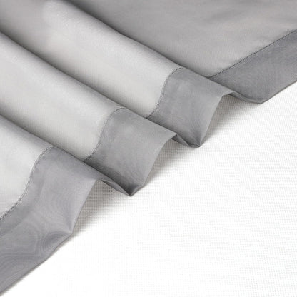 Chyhomenyc Sheer White Valances for Windows 2 Pack, Small Window Curtains for Living Room Bathroom Cafe Laundry Basement, Modern Top Dual Rod Pocket Voile Curtain, 42W x 14L inches, White - Colors C