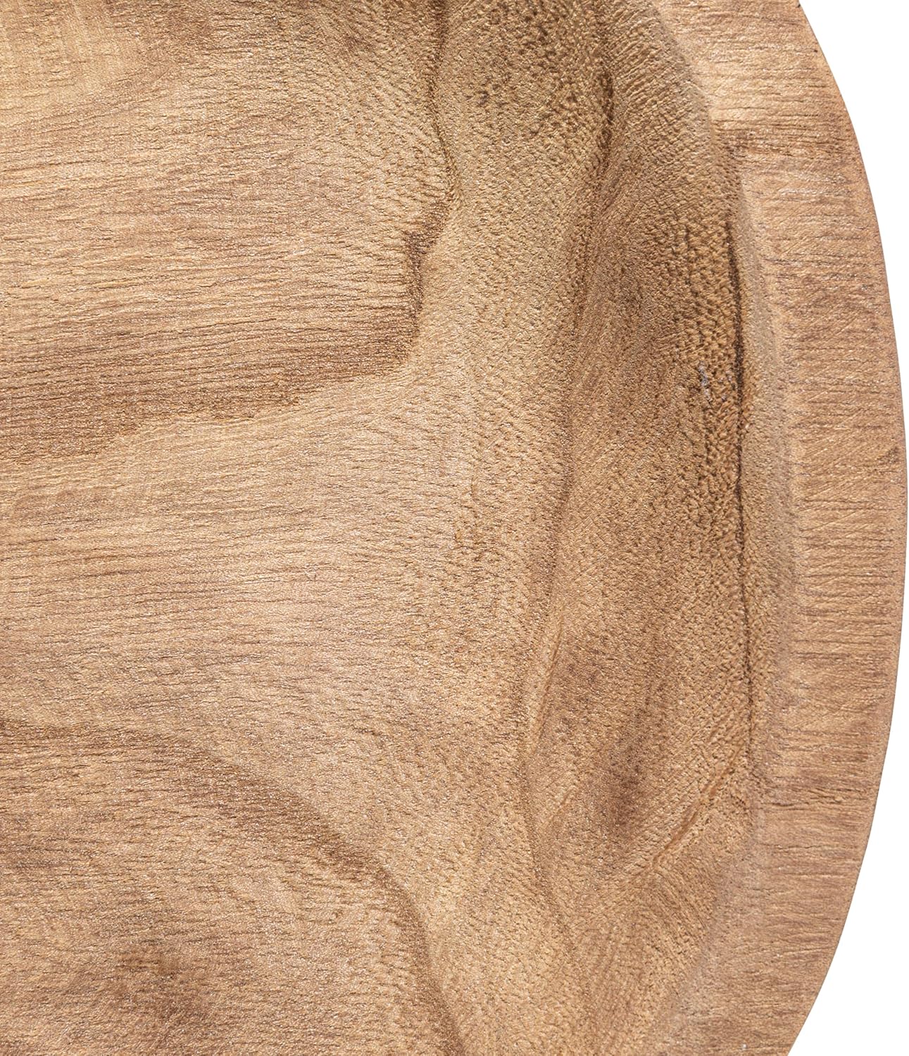 Bloomingville Hand-Carved Paulownia Wood Bowl with Whitewashed Finish