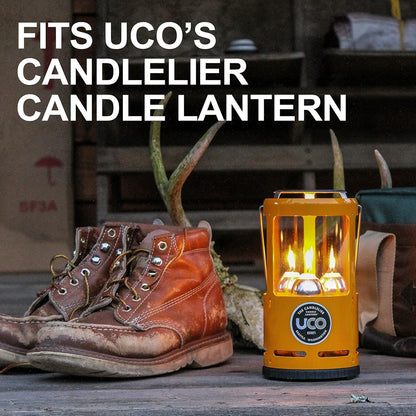 Candles for UCO Candle Lanterns, Long-Burning Candles for Outdoor, Camping, Prepping Supplies and Emergency Preparedness