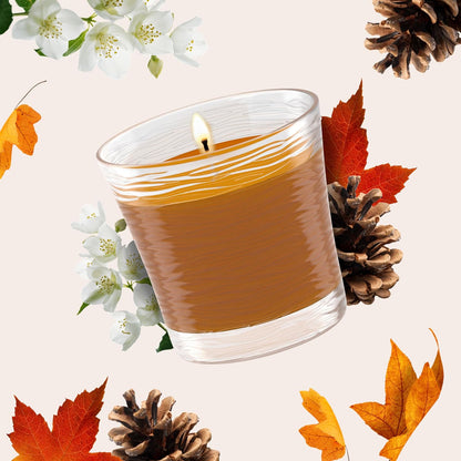 1-Wick Scented Candle Jar, Cashmere Woods, Air Freshener Infused with Essential Oils, 4.08 Oz, 2 Count