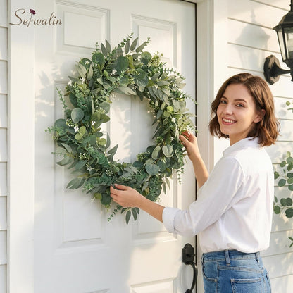 Artificial Greenery Stems, Faux Eucalyptus Stems Bulk with Fake Leaves, Mixed Greenery for Centerpieces and Vase, Artificial Eucalyptus Plants for DIY Flower Wedding Home Decor