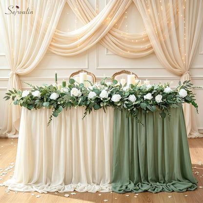 Artificial Greenery Stems, Faux Eucalyptus Stems Bulk with Fake Leaves, Mixed Greenery for Centerpieces and Vase, Artificial Eucalyptus Plants for DIY Flower Wedding Home Decor