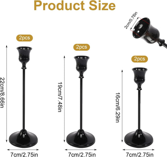 12pcs Gold Candle Holders, Candlestick Holders Taper Candle Holders for Pillar Candles Sticks Holder Decor Halloween Christmas Decorations Candle Candelabros para Centros de Mesa